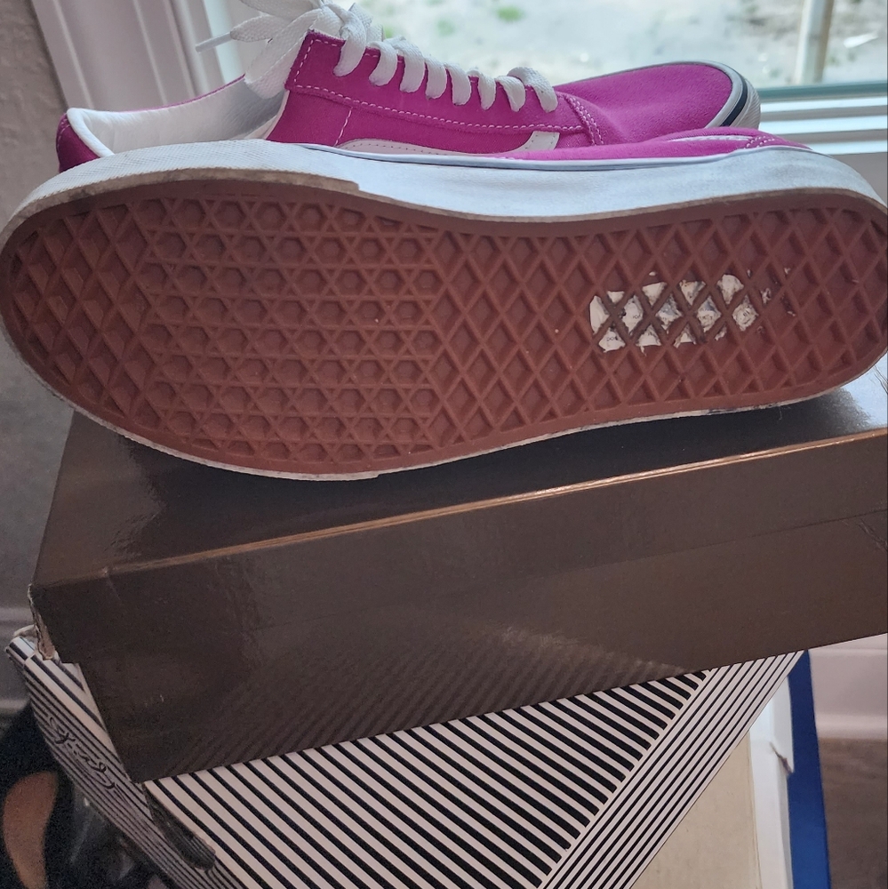 Vans Pink and White Athletic Shoes - Picture 4 of 4